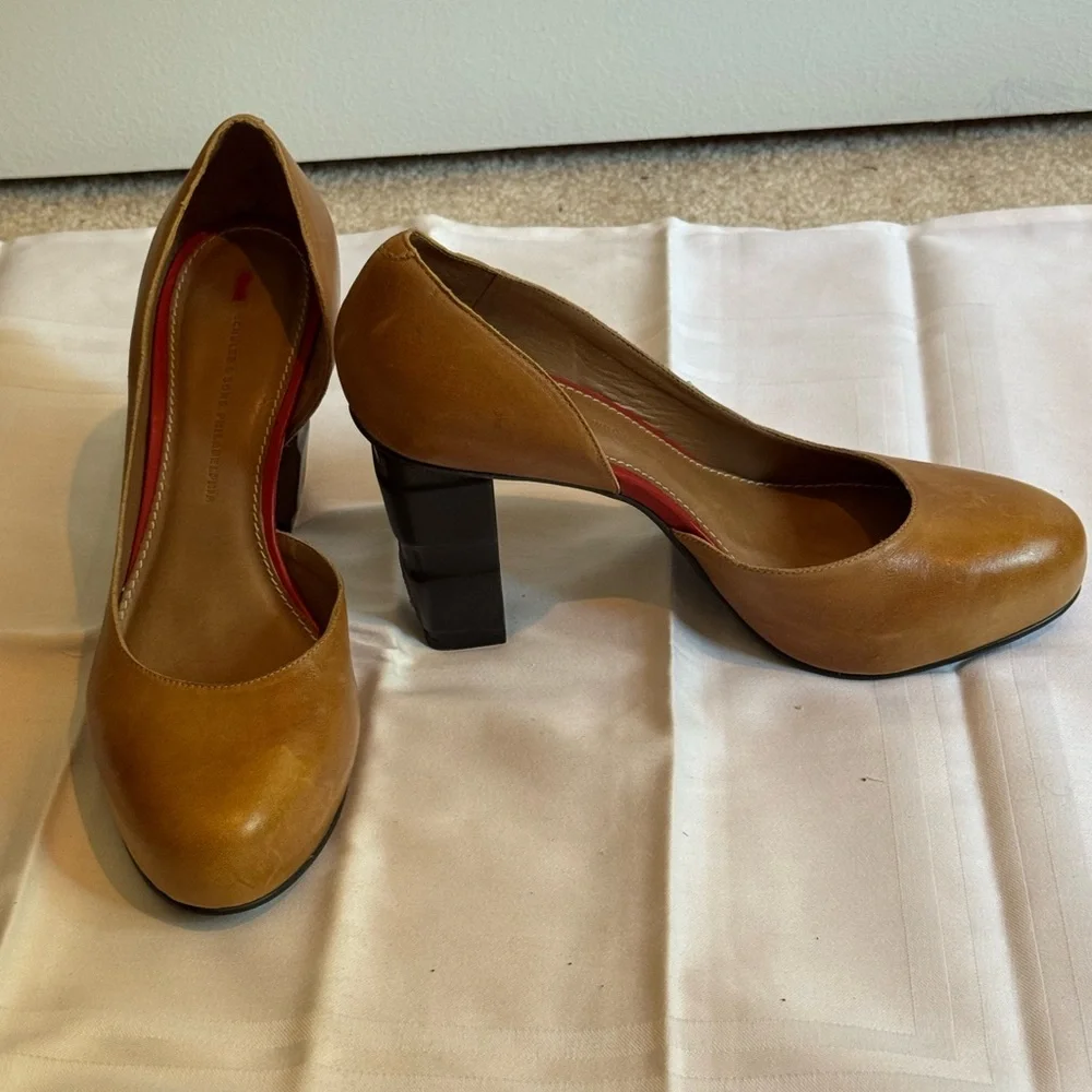 Anthropologie by Schuler & Sons Bookbinder Platform Heels in Tan - Picture 7 of 12